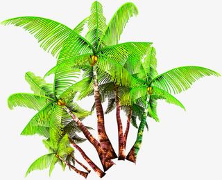 香蕉树卡通素材儿童节素材免抠