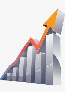 立体图表柱状图箭头免抠