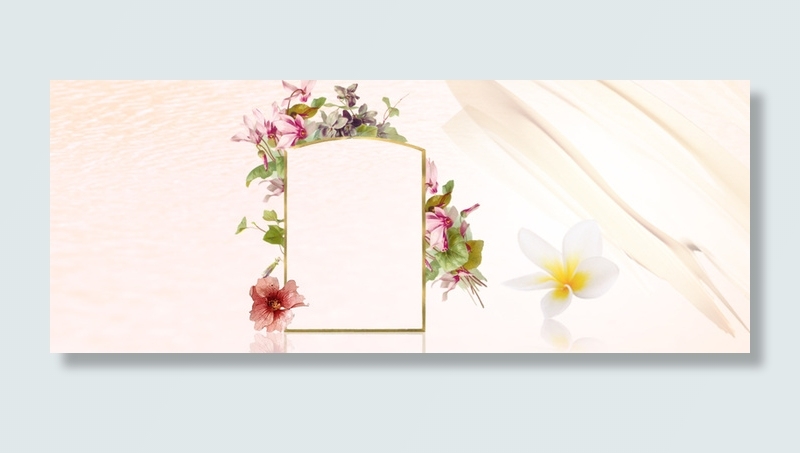 花框粉色边框海报背景高清