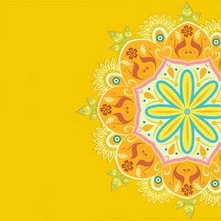 黄色曼陀罗背景高清