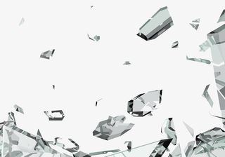 清新透明玻璃破碎效果免抠免抠