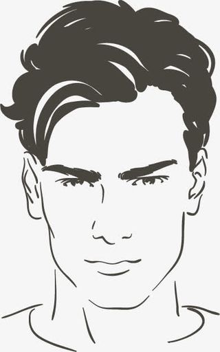 时尚男性素描人物设计矢量素材,免抠标签元素