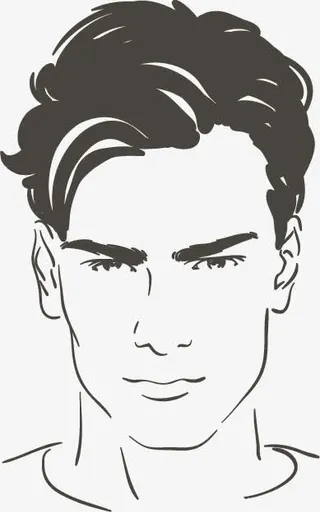 时尚男性素描人物设计矢量素材,免抠标签元素