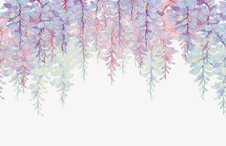 紫藤花的淡色背景免抠