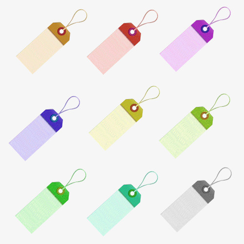 9种颜色标签免抠