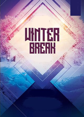 冬季蓝色商务简约渐变大气装饰图案狂欢背景高清