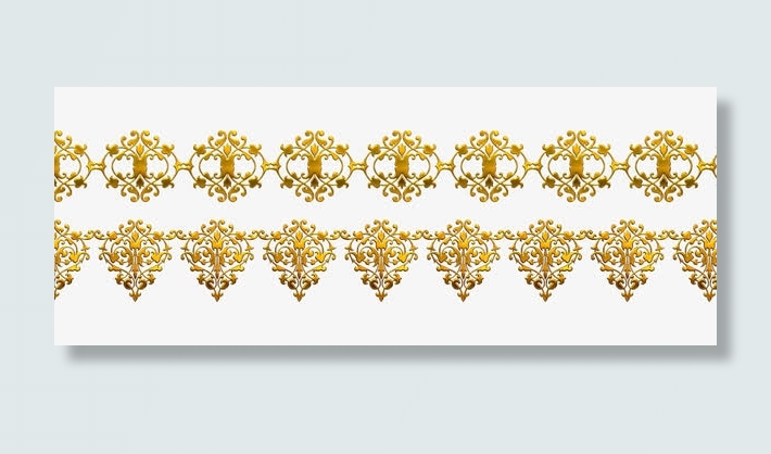 矢量金色花案免抠