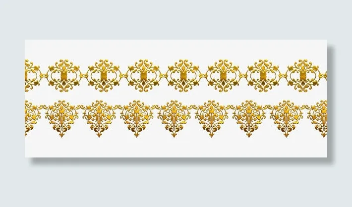 矢量金色花案免抠