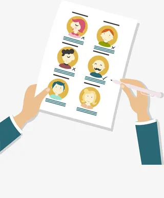 矢量手绘扁平人物免抠