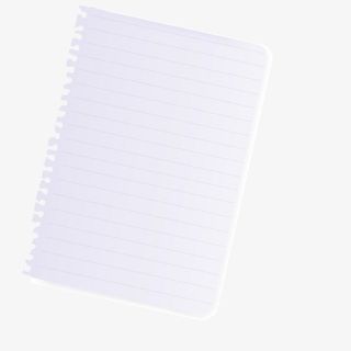 记录本子单页纸张免抠