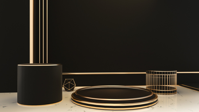 C4D，黑金，舞台，高端高清