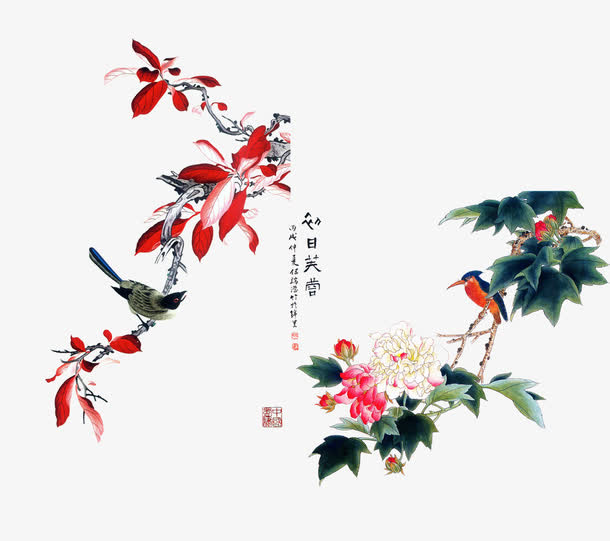 花开芙蓉免抠图PNG图片免抠