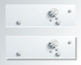 简约干净花海报制作免抠背景banner海报元素