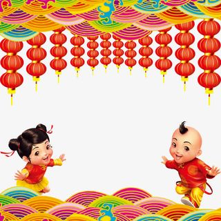 新年中国风纹理红色主图免费下载免抠