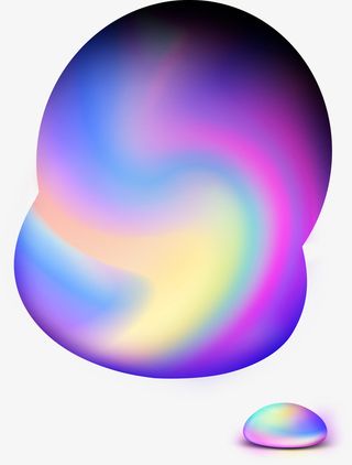 时尚流体渐变装饰图案免抠