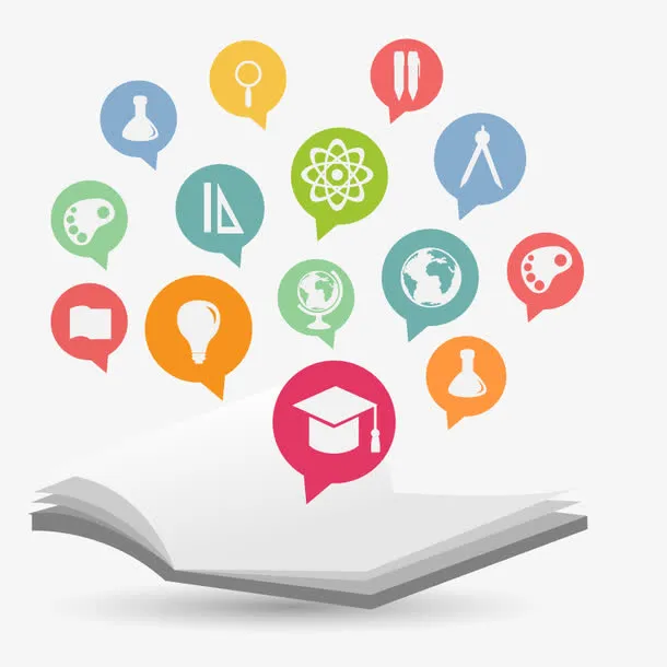 矢量书本科学免抠