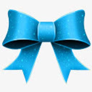 蓝色雪花彩带免抠