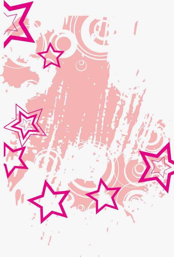 潮流星星花纹免抠