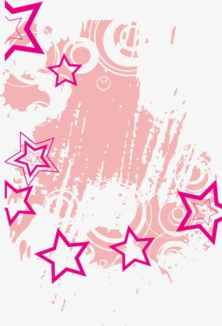 潮流星星花纹免抠