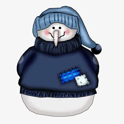 穿衣服的雪人免抠