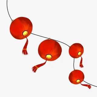 灯笼圆形线条免抠其他元素