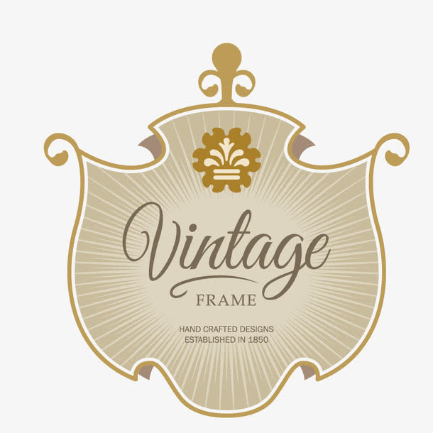 浅色英伦边框免费素材免抠