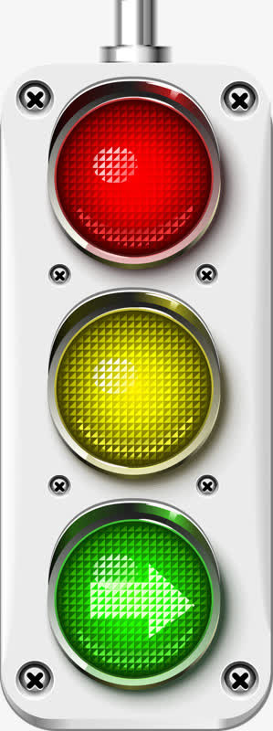 手绘红绿灯免抠