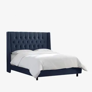 卧室家具1.8米布艺拉扣双人床免抠