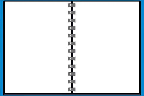 翻开的本子免抠