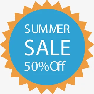 五折标签矢量图免抠