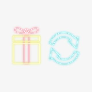 创意彩色霓虹灯免抠