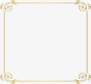 大气金色边框免抠