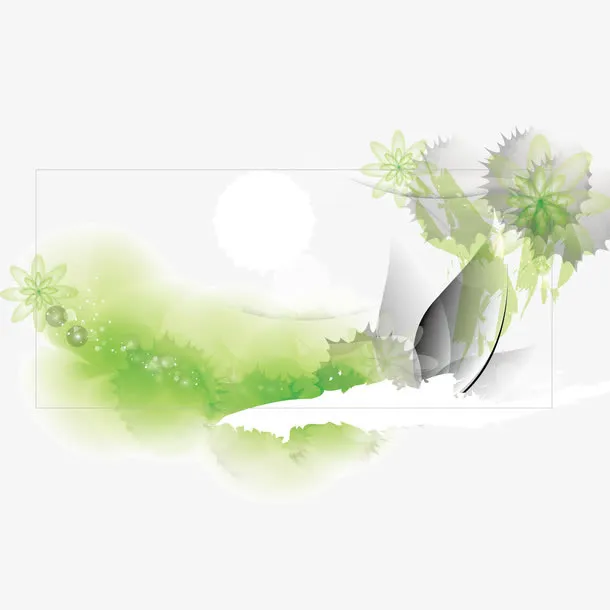 春季绿色背景素材矢量图