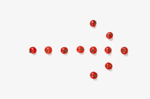 圣女果组合的箭头免抠