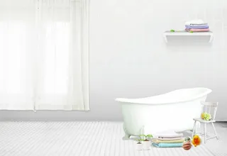 淘宝浴室居家海报背景模板高清