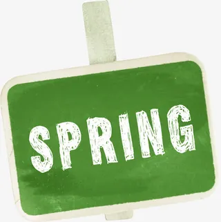 春天指示牌免抠