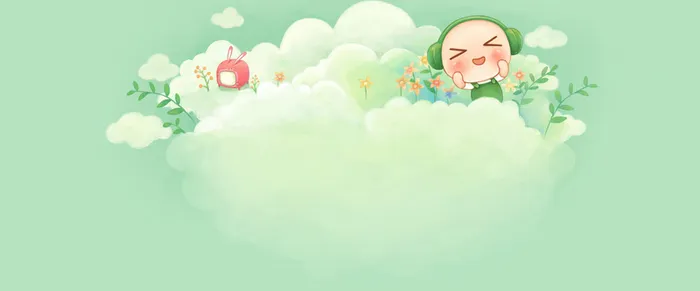 绿色清新banner背景高清