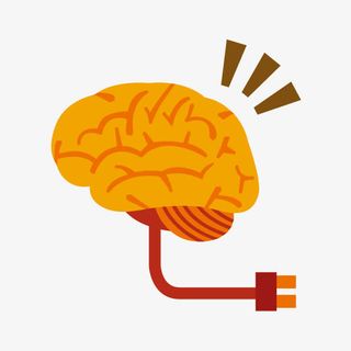 矢量大脑充电素材免抠