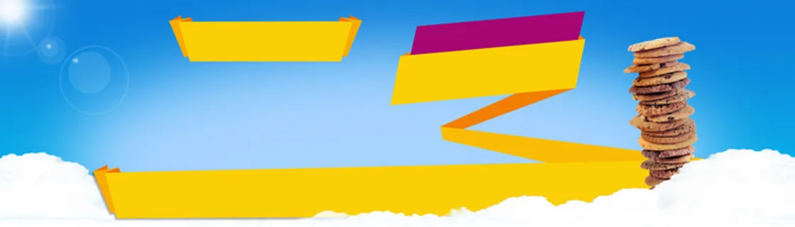 电商休闲食品立体背景banner高清