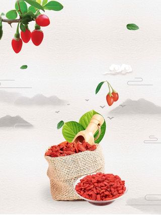 中国风水墨宁夏养生珍品特产天然枸杞高清