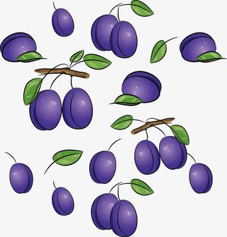 矢量蓝色水果免抠