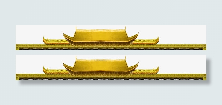 渲染效果合成皇宫城墙免抠