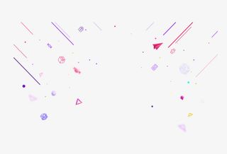 漂浮彩色小装饰免抠