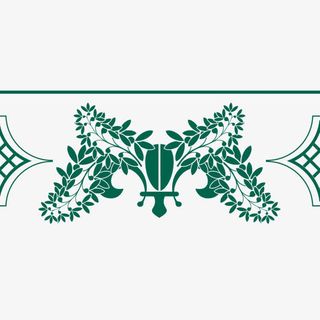 绿色树叶对称花纹免抠