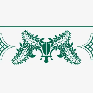 绿色树叶对称花纹免抠