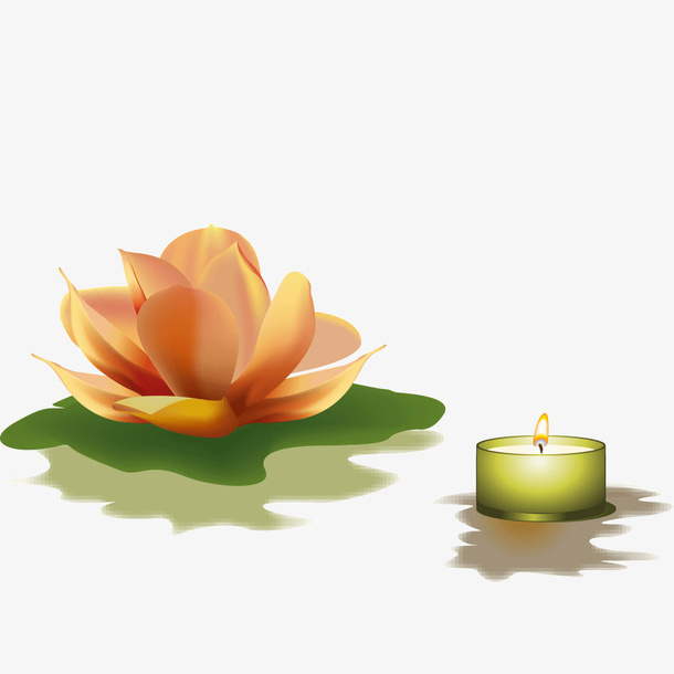 莲花  蜡烛免抠