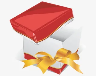 打开的礼盒免抠