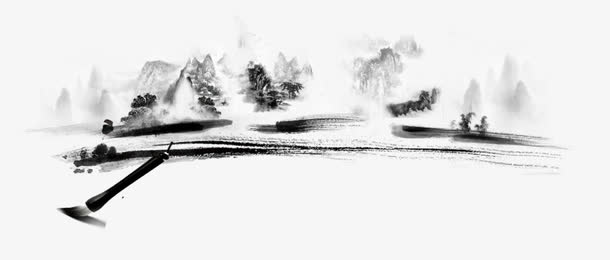 水墨元素免抠