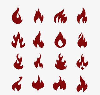 红色的火光免抠