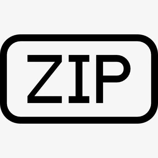 zip文件的圆角矩形界面符号图标免抠